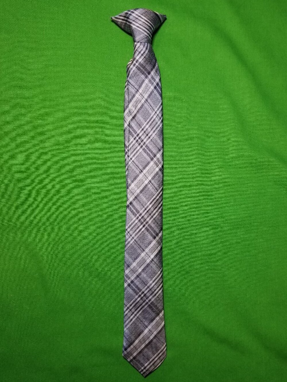 Blue Striped Clip-On Boys Tie Wedding Party Church New Without Tag